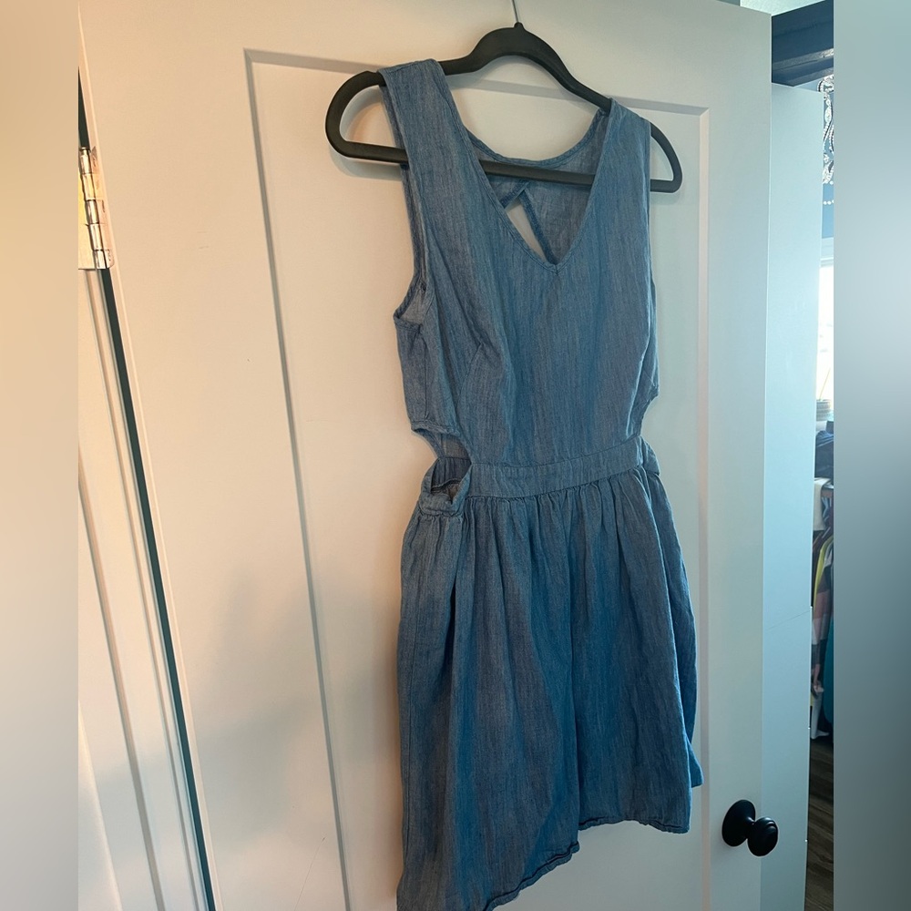 Adorable Lightweight Denim Dress with cutouts
